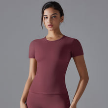 Load image into Gallery viewer, Short Sleeve-Purplish Red